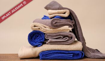 Lot de serviettes Tre-pack, mélange 50 % bambou et 50 % coton égyptien, dimensions : 30 x 50 cm, 50 x 90 cm, 70 x 140 cm, couleur : gris 2