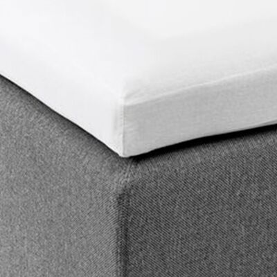 Feuille enveloppe en satin 100 % coton, coloris entier : blanc, format : 120 x 200 x 35 cm