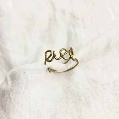 Bague en fil de laiton "rire"