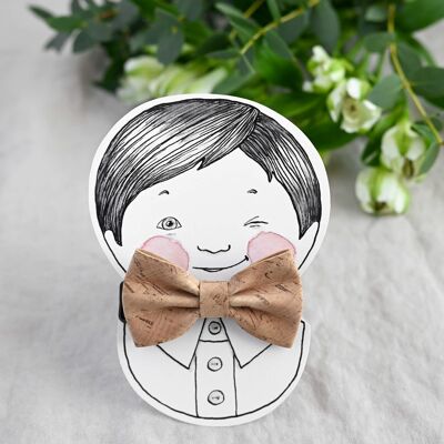 Boys' Cork Bowtie, Sand