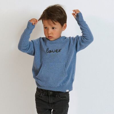 Kid hoodie heather blue - to customize -