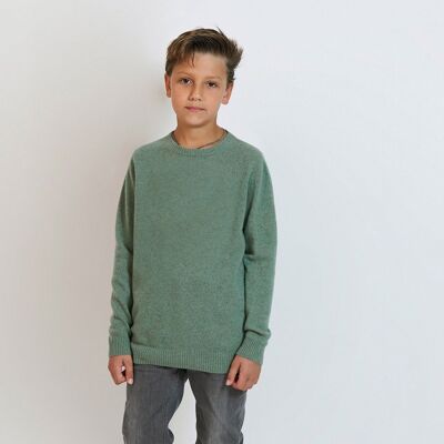 Kid sweater heather green - to customize -