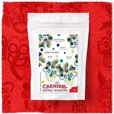 Espresso - Honey Sucker, Brasile - Caramello-Caprifoglio-Fragole - 1kg - Piano cottura