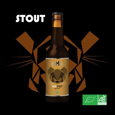 STOUT BRUNE Beer "ERMIN" Organic 33cl