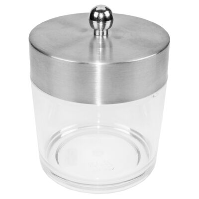 All-purpose container, acrylic/stainless steel, height 13 cm, Ø 10 cm