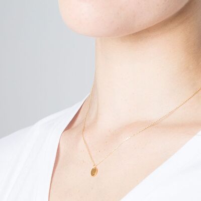 Rotation Circle Necklace gold