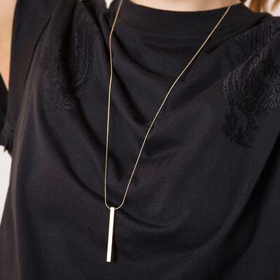 LLueve Vertical gold necklace