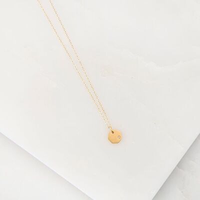 Rotation Heptagon necklace gold