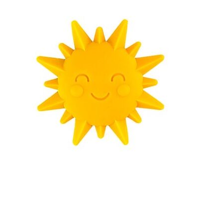 Spinny Sun | Yellow Heart Magnet | Fridge Photo Magnet