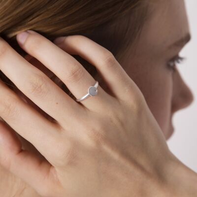 Heptagon Rotation Ring Silver