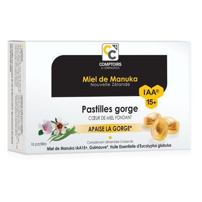 COMPTOIRS ET COMPAGNIES - Pastiglie Cuore Morbido con Miele di Manuka IAA15+ - Lenisce la Gola - 16 pastiglie