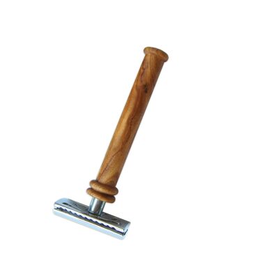 KLASSIK safety razor with K2 handle made of olive wood