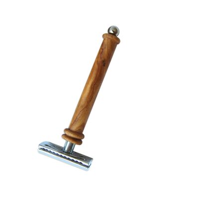 KLASSIK safety razor with handle K2 Luxury made of olive wood