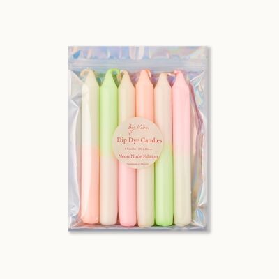 Dip Dye Candle Set: Neon Nude Edition