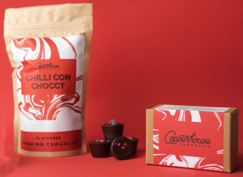 Chilli con choccy flavoured drinking chocolate - 60g 2 serving box