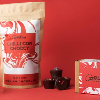 Chilli con choccy flavoured drinking chocolate - 220g 7 serving pouch