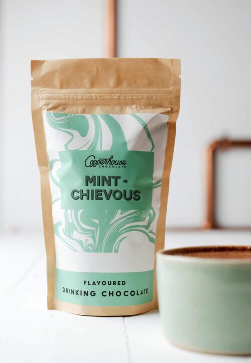 Mintchievous flavoured drinking chocolate - 60g 2 serving box