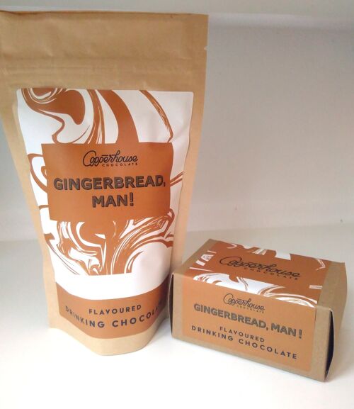 Gingerbread, man! flavoured drinking chocolate - 220g 7 serving pouch