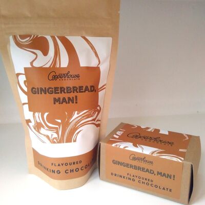 Gingerbread, man! flavoured drinking chocolate - 220g 7 serving pouch