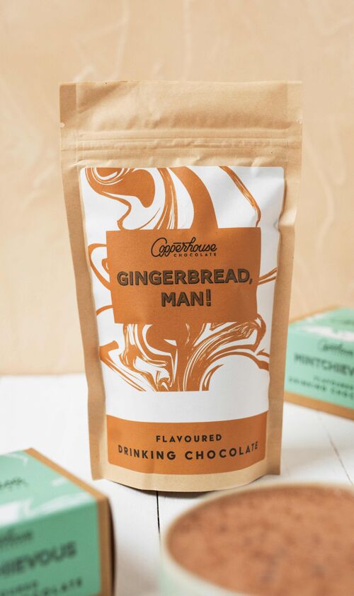 Gingerbread, man! flavoured drinking chocolate - 1kg barista pouch