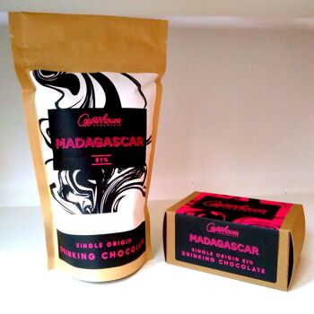 Chocolat chaud Madagascar 61% d'origine unique - Boîte de 2 portions 60g 2