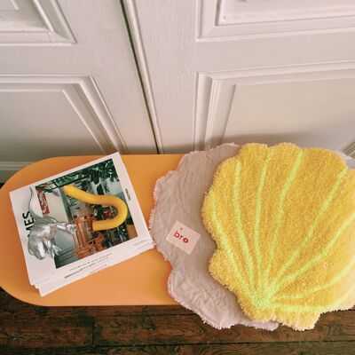 yellow shell rug