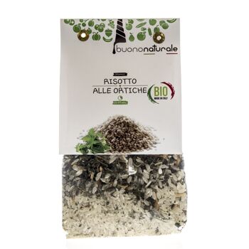 Risotto aux orties, BIO 250g — Repas italien vegan-OK sans gluten pour 3 à base de riz Carnaroli et légumes déshydratés 1