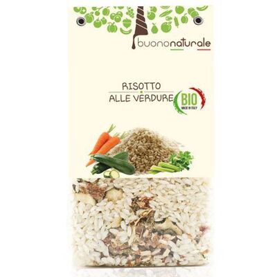 Risotto aux légumes, BIO 250g — Repas italien vegan-OK sans gluten pour 3 à base de riz Carnaroli et légumes déshydratés