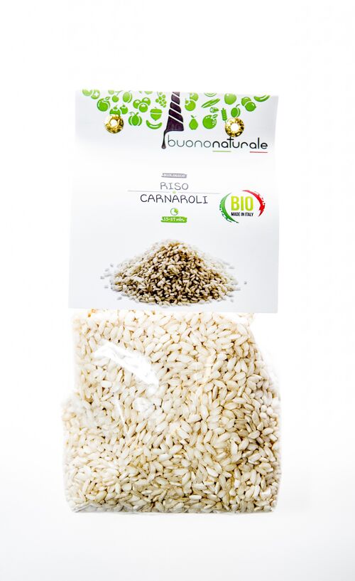 Carnaroli rice, ORGANIC 500g — "King of Italian rices" ready in 15-17 & ideal for risotto/sushi-making