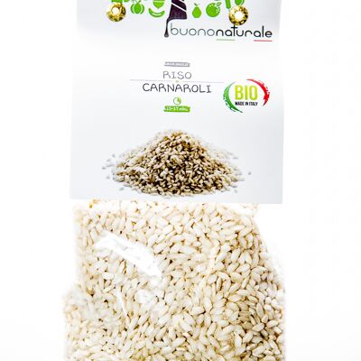 Riz Carnaroli, BIO 500g — "Roi des riz italiens" prêt en 15-17 & idéal pour la confection de risottos/sushis