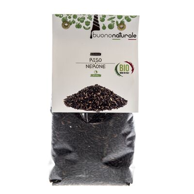 Arroz negro, ORGÁNICO 500 g: arroz integral italiano listo en 35-40 minutos e ideal para ensaladas o segundos platos