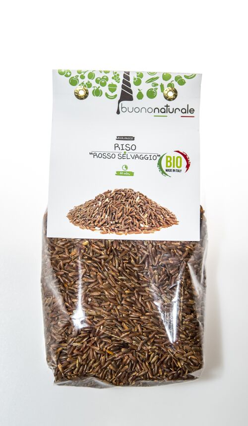 Red rice, ORGANIC 500g — Italian wholegrain rice ready in 30-35 minutes & ideal for salads or second courses