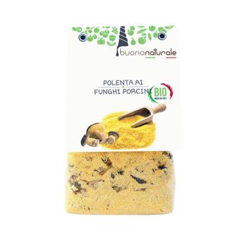 Polenta aux cèpes, BIO 250g — Repas italien vegan-OK sans gluten pour 5 personnes, prêt en 5 minutes 1