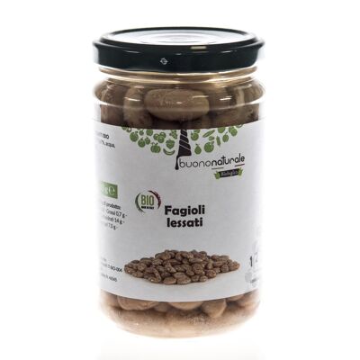 Boiled borlotti beans, ORGANIC 300g — Italian vegan flavors already-cooked & naturally preserved in reusable/recyclable glass jars