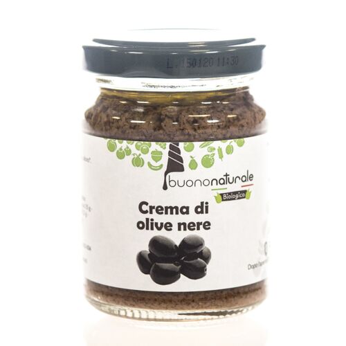 Black olive patè, ORGANIC 120g — Italian vegan flavors naturally preserved in reusable/recyclable glass jars
