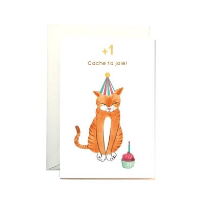 Tarjeta de cumpleaños de gato