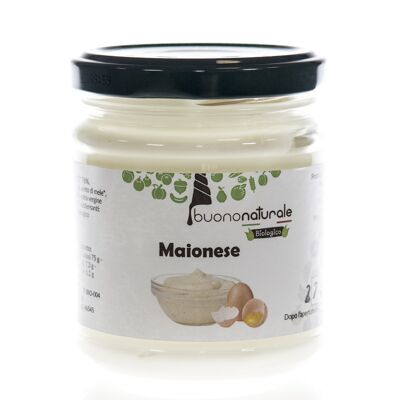 Maionese BIOLOGICA 185 g — Die klassische italienische Maionese auf Lederbasis für alle Gerichte auf der Basis von Zutaten aus der Landwirtschaft biologischer Herkunft