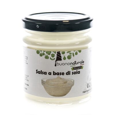 Soja-Mayonnaise, BIO 185 g – italienische vegane Mayonnaise auf Sojabasis für alle Gerichte mit Zutaten aus biologischem Anbau
