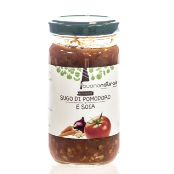Sauce tomate au soja, BIO 190g — Ragoût italien végétalien à base de soja pour tous les plats à base d'ingrédients issus de l'agriculture biologique 1