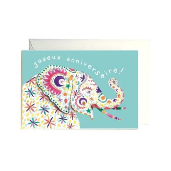 Carte anniversaire Elephant 1