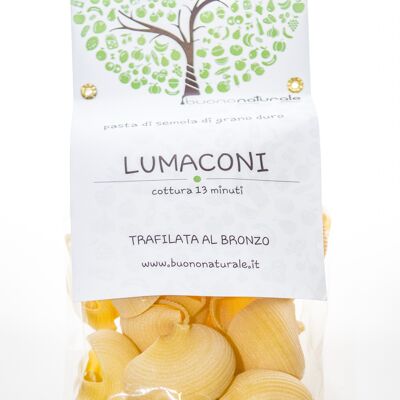 Lumaconi (Pasta di Lumaconi), 500 g – halbautomatisch in Bronze gepresst mit Zutaten aus der Region und getrockneten Früchten nach Durchschnitt.30 Stunden — immer „al dente“