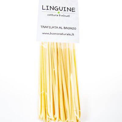 Linguine, 500g — Semiartisanally bronze wire-drawn with locally sourced ingredients and desiccated for avg. 30 hours — always "al dente"