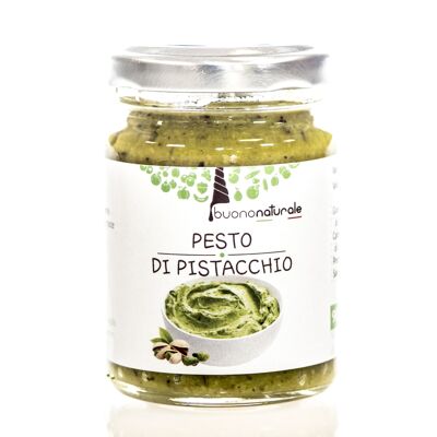Pesto di pistacchio, 90g — Salsa salata italiana originale per tutti i piatti a base di frutta secca siciliana di prima qualità