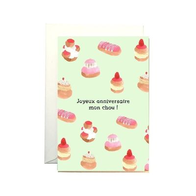 Choux Birthday Card