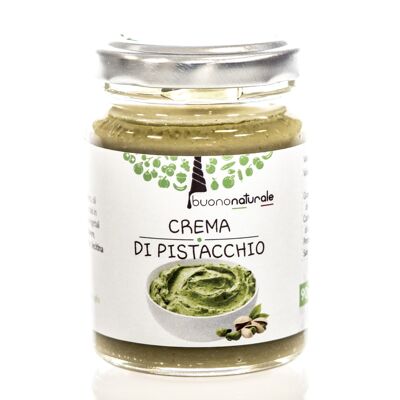Crema spalmabile al pistacchio, 90g — Crema dolce italiana originale per spalmare o farcire torte/panettoni a base di frutta secca siciliana di prima qualità