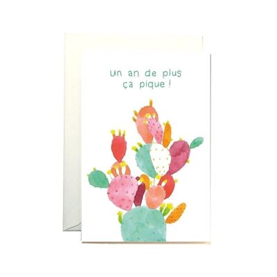 Carte anniversaire Cactus