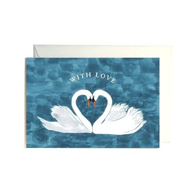 Carte love Swan