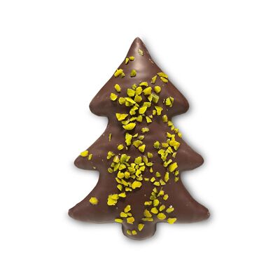 Chocolate and pistachio gingerbread tree