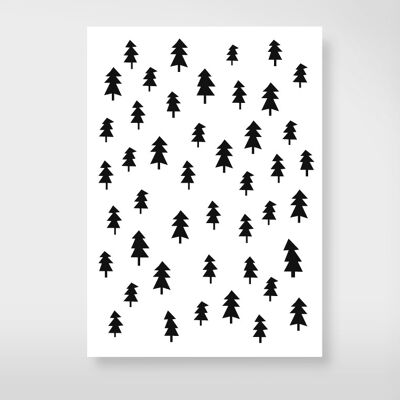 Postkarte "Tannenbäume"