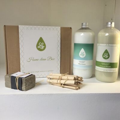 The laundry box 4 products from the LO scent pine range